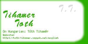 tihamer toth business card