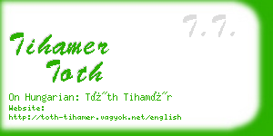 tihamer toth business card